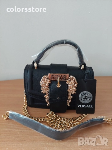 Луксозена черна чанта-VL456S, снимка 4 - Чанти - 42118219