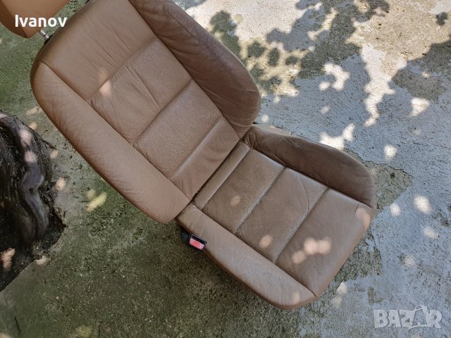 Предна лява шофьорска седалка за бмв е36 естествена кожа  с подгрев bmw e36 driver seat beige p8sn
