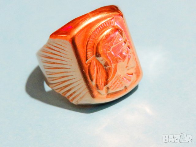 Старинен мъжки пръстен със римски войн мед - за ценители и колекционери., снимка 4 - Пръстени - 36906535