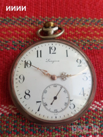 Сребърен джобен часовник Longines 
