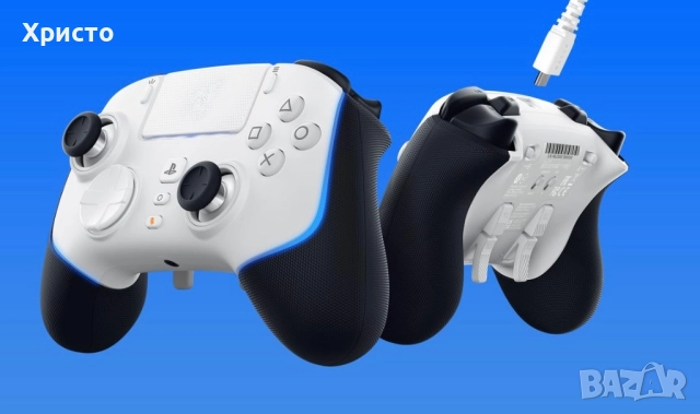 НОВО!!! Геймърски контролер Razer - Wolverine V2 Pro, за PS5, безжичен, бял, снимка 2 - Аксесоари - 52565871