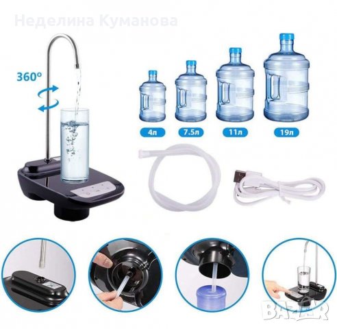 Електрическа помпа за минерална вода с поставка за чаша, снимка 3 - Други - 37738588