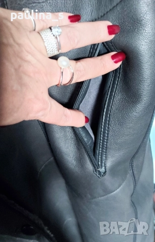 Shepard Emmy Asphalt genuine leather coat / size EU46. , снимка 7 - Палта, манта - 52526317