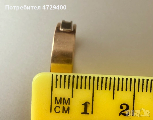 Златен пръстен 14к с 7 натурални брилианти 0,09к, 3/5, снимка 7 - Пръстени - 53373373