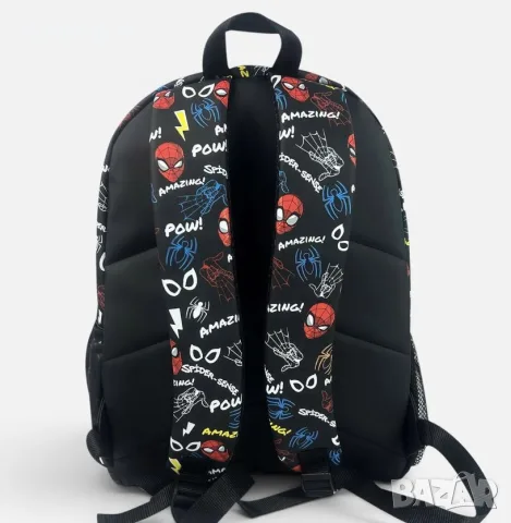 Ученическа раница Spiderman черна 31x18x41 см, снимка 3 - Раници - 55958508