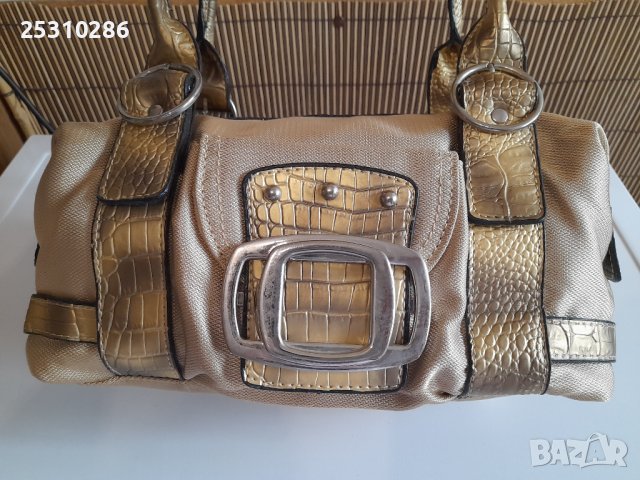 Дамска чанта от плат и кожа, снимка 5 - Чанти - 37633196