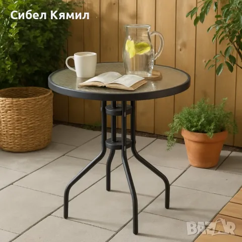 Maca Muhler 60xH74cm, стъклен плот, снимка 1