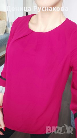 Дамска официална риза в бордо с 3/4 ръкав, снимка 2 - Ризи - 40205197