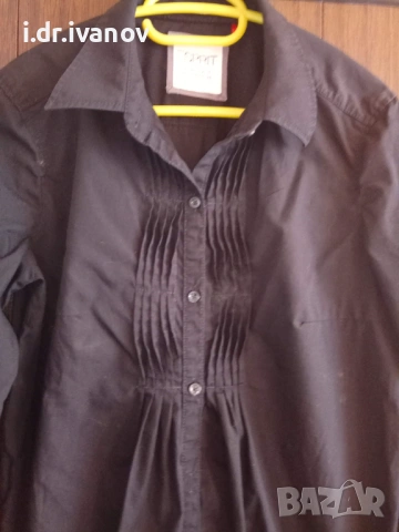 Esprit дълга черна риза, снимка 4 - Ризи - 54003655