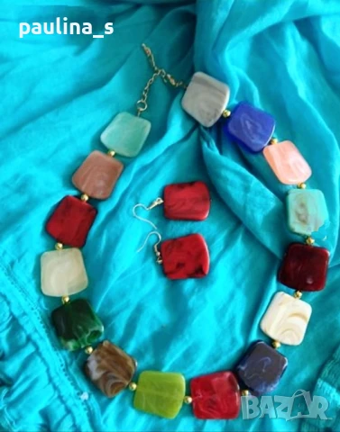 Два различни броя / Комплект от шал и бижута , снимка 6 - Бижутерийни комплекти - 29220720