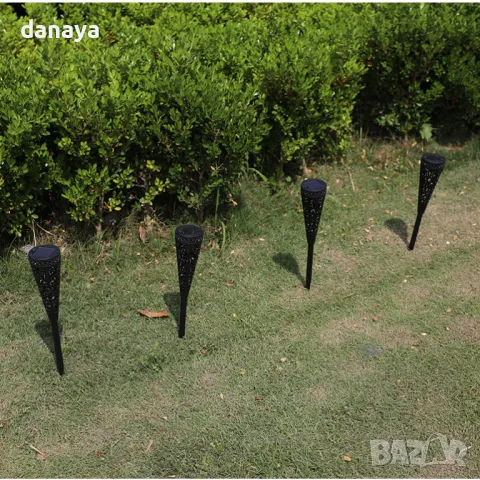 5772 Декоративна градинска соларна лампа с орнаменти, 43 см, снимка 6 - Декорация за дома - 49285652