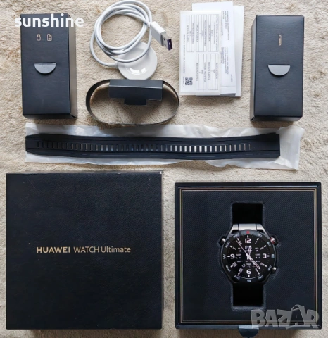 КАТО НОВ * Huawei Watch Ultimate Expedition (CLB‑B19) Black HNBR Strap 