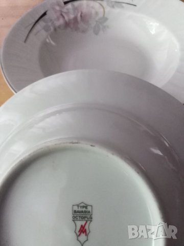 Комплект  6 дълбоки чинии , Баварски порцелан, снимка 2 - Чинии - 33725480