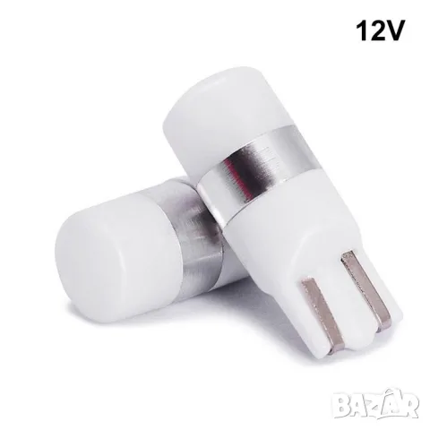 LED крушки T10 12V 6000K 2 броя за габарити