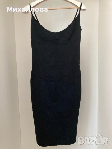 Черна рокля с тънки презрамки на Миро /Miro/, S размер