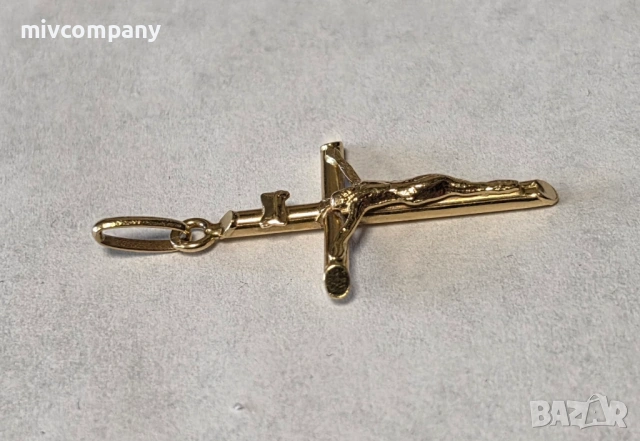Златна висулка(кръст) 2.42гр., снимка 2 - Колиета, медальони, синджири - 54328937