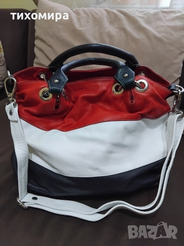 Jenny Vera piele Дамска чанта в три цвята от естественна кожа