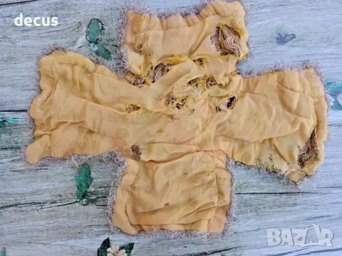 Старинно покривало за чаша на православен свещеник с метални нишки от 19-ти век, снимка 7 - Антикварни и старинни предмети - 51463571