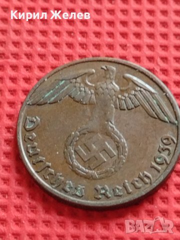 ДВЕ МОНЕТИ 1 райхспфенинг 1939 - 1940г. Нацистка Германия Трети Райх с СВАСТИКА 26688, снимка 5 - Нумизматика и бонистика - 38459107