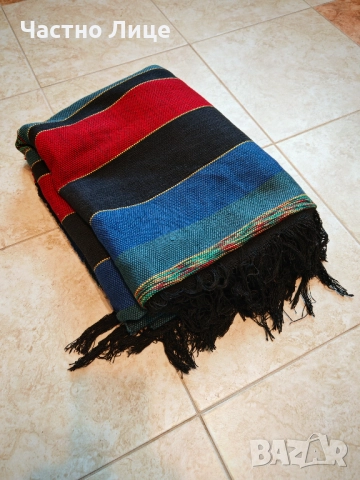 Голяма Старинна Двулицева Хърцойска Черга Ръчно Тъкана , снимка 4 - Антикварни и старинни предмети - 52116586