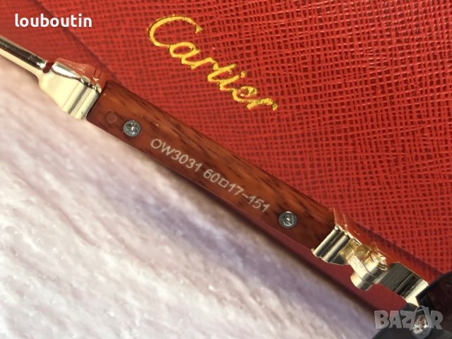 Cartier мъжки слънчеви очила с дървени дръжки, снимка 11 - Слънчеви и диоптрични очила - 42796957