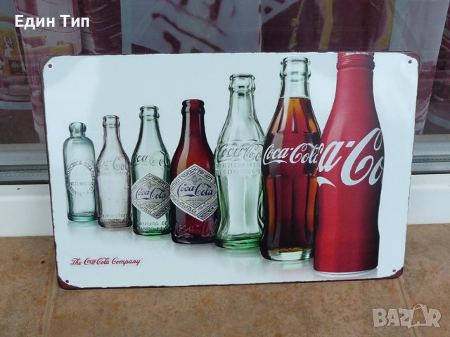 Метална табела Кока Кола Coca Cola бутилки реклама компания, снимка 1 - Колекции - 42614758