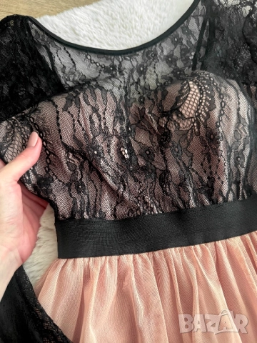 Рокля в черно и розово, снимка 3 - Рокли - 52613682