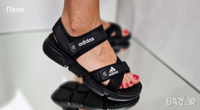 Дамски сандали с каишки Adidas черни 