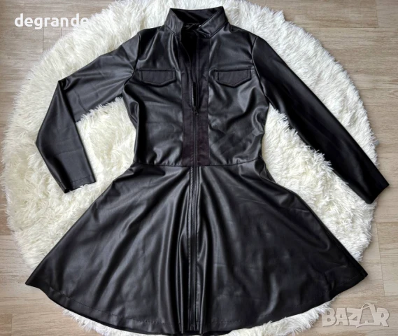 Дамска черна рокля Miu miu , снимка 2 - Рокли - 50925298