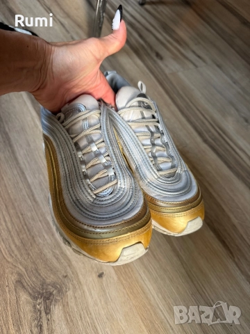 Оригинални маратонки Nike Air Max 97 Metallic Gold! 39 н, снимка 11 - Маратонки - 52188589