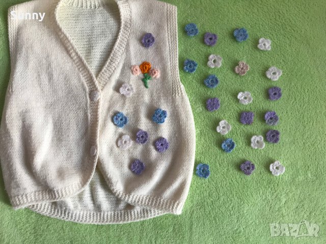Нов Плетен Бебешки комплект елече, панталонки, терлички Ръчно плетени , снимка 10 - Комплекти за бебе - 30547091