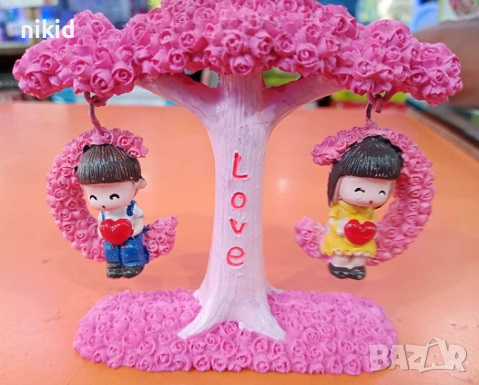 3d Дърво с деца на люлка сет силиконов молд форма калъп гипс декор, снимка 2 - Форми - 44674362