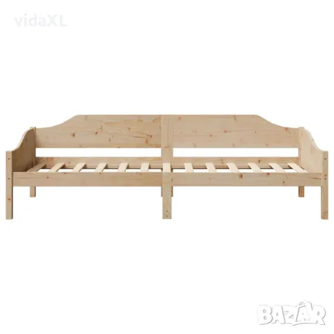 vidaXL Рамка за легло без матрак, 90x190 см, масивна чамова дървесина, снимка 5 - Спални и легла - 56148208