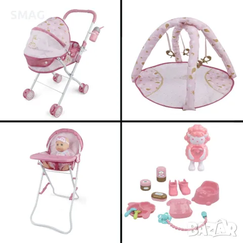 Игрален комплект със седалка за количка за кукли и аксесоари със звуци S_1232288, снимка 3 - Кукли - 48212330