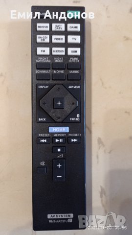 Sony RMT-AA401U,RMT-AAU231U,RMT-AAU189 Remote Control, снимка 8 - Ресийвъри, усилватели, смесителни пултове - 34866695