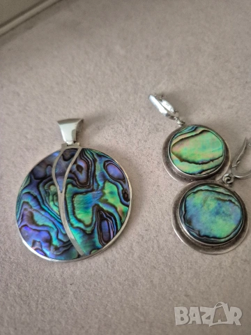 комплект сребро и седеф