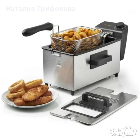 Електрически фритюрник Cheffinger CF-EDP3.0 3L, 2000W, неръждаема стомана, регулируема температура, , снимка 6 - Фритюрници - 54175031