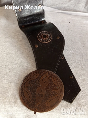 Дамски кожен колан с голяма красива катарама тока стилен дизайн 26578, снимка 2 - Колани - 51894038
