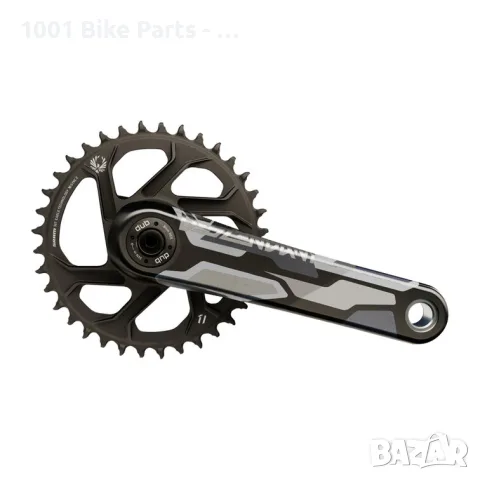 36t Truvativ Descendant DH Carbon Troy Lee Desing CoLab 165mm Crankset Black Курбели