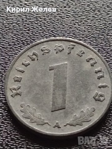 Две монети 1 райхспфенинг 1941г. / 5 райхспфенинг 1941г. Трети райх с СХВАСТИКА редки 25222, снимка 3 - Нумизматика и бонистика - 40639826