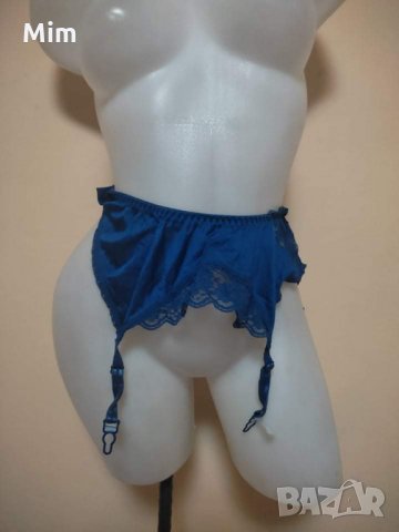 М Тъмно син колан с жартиери 