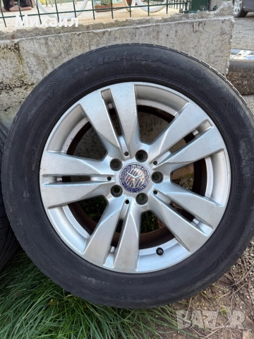 Алуминиеви джанти 16 инча с гуми, оригинални от  Мерцедес Е-клас 8J/16 ET46, снимка 2 - Гуми и джанти - 52430622