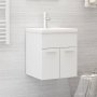 Долен шкаф за мивка, бял, 41x38,5x46 см, ПДЧ, снимка 1