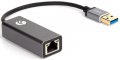 Преходник Адаптер от USB3.0 към LAN Gigabit 1000Mbps VCom SS001192 Adapter USB M - LAN Gigabit, снимка 1 - Кабели и адаптери - 33987943