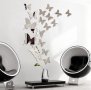 3D огледални златисти или сребристи пеперуди арт стил и декорация, снимка 1 - Декорация за дома - 31581211