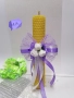 Подвижна украса за шампанско, за чаши, за свещи в лилаво., снимка 3