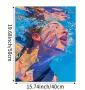 Артистичен Сюжет Момиче под Вода / Рисуване по номера, снимка 4