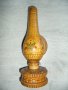 № 7001 стара дървена декоративна газена лампа  , снимка 1 - Други ценни предмети - 40825561
