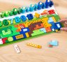 интерактивна дървена игра с магнитен риболов тетрис с животни, снимка 10