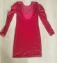 Червена рокля размер Хл с синджир на гърба отзад , снимка 2
